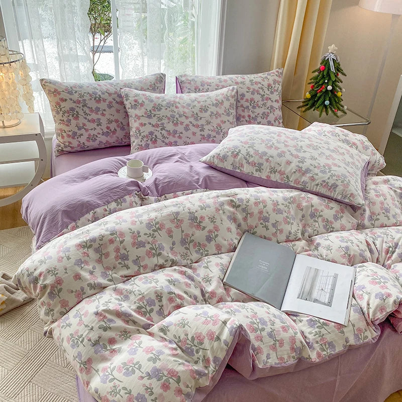 CasaLumora Floral 3-Piece Duvet Cover Set – Soft Bedding with 2 Pillowcases, Without Padding