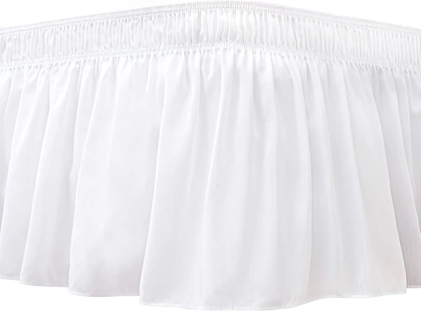 CasaLumora Easy-Care Ruffled Bed Skirt – Microfiber, Drop Length in White, Black, Grey, Wrinkle-Free for Dorm or Home