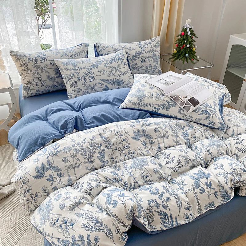CasaLumora Floral 3-Piece Duvet Cover Set – Soft Bedding with 2 Pillowcases, Without Padding
