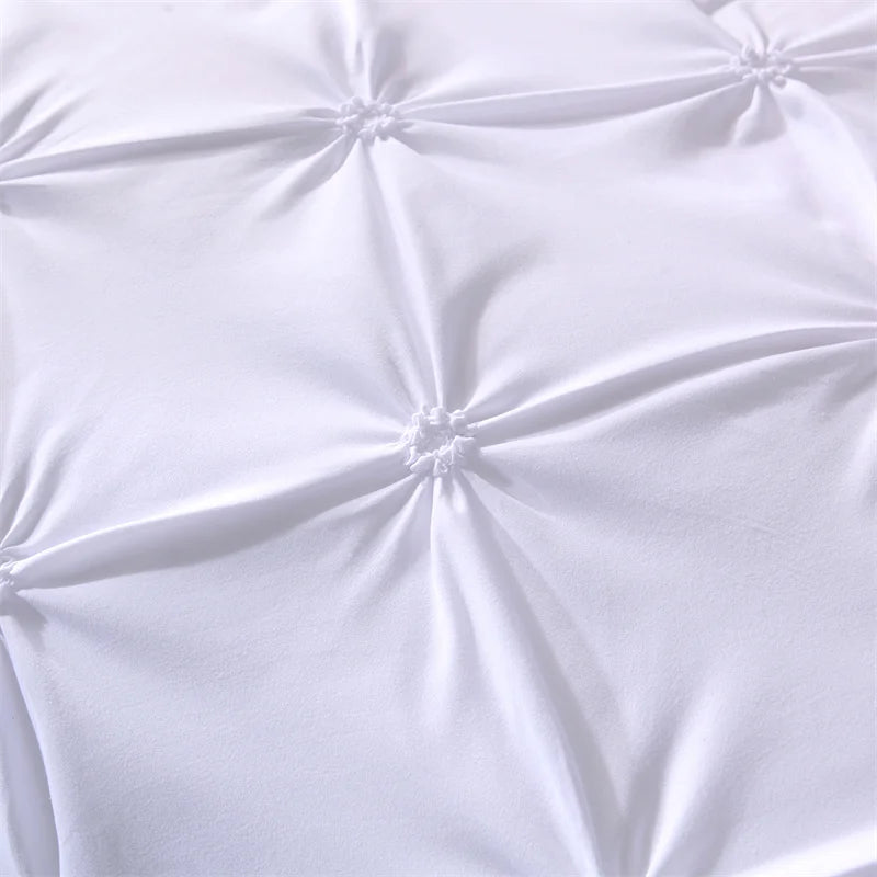 CasaLumora Pintuck 3-Piece Duvet Cover Set – Soft Bedding with Pillowcases, Without Comforter, Perfect for Bedroom Décor
