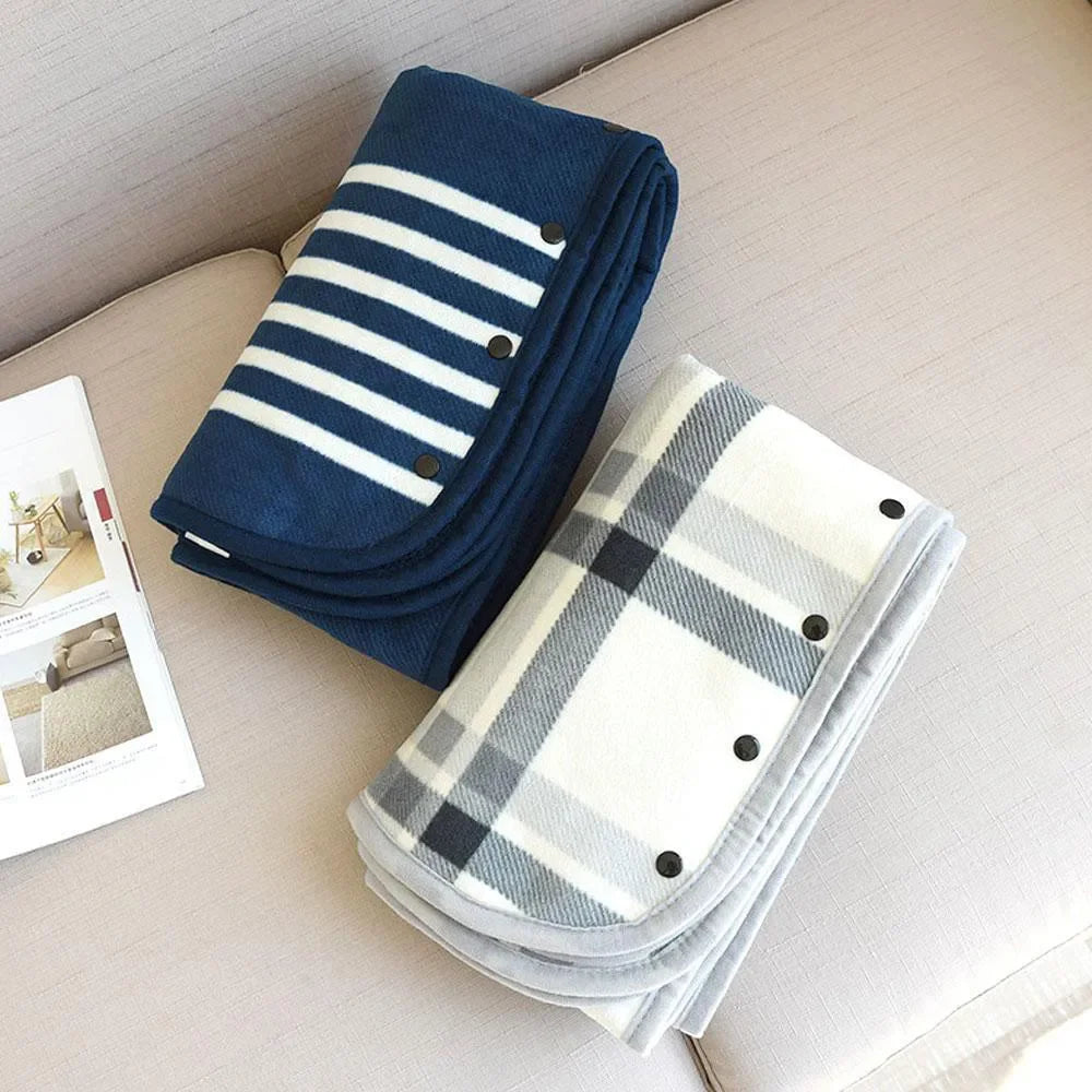 1pc Wearable Blankets Shawl Blanket Flannel Lazy Casual Office Blanket
