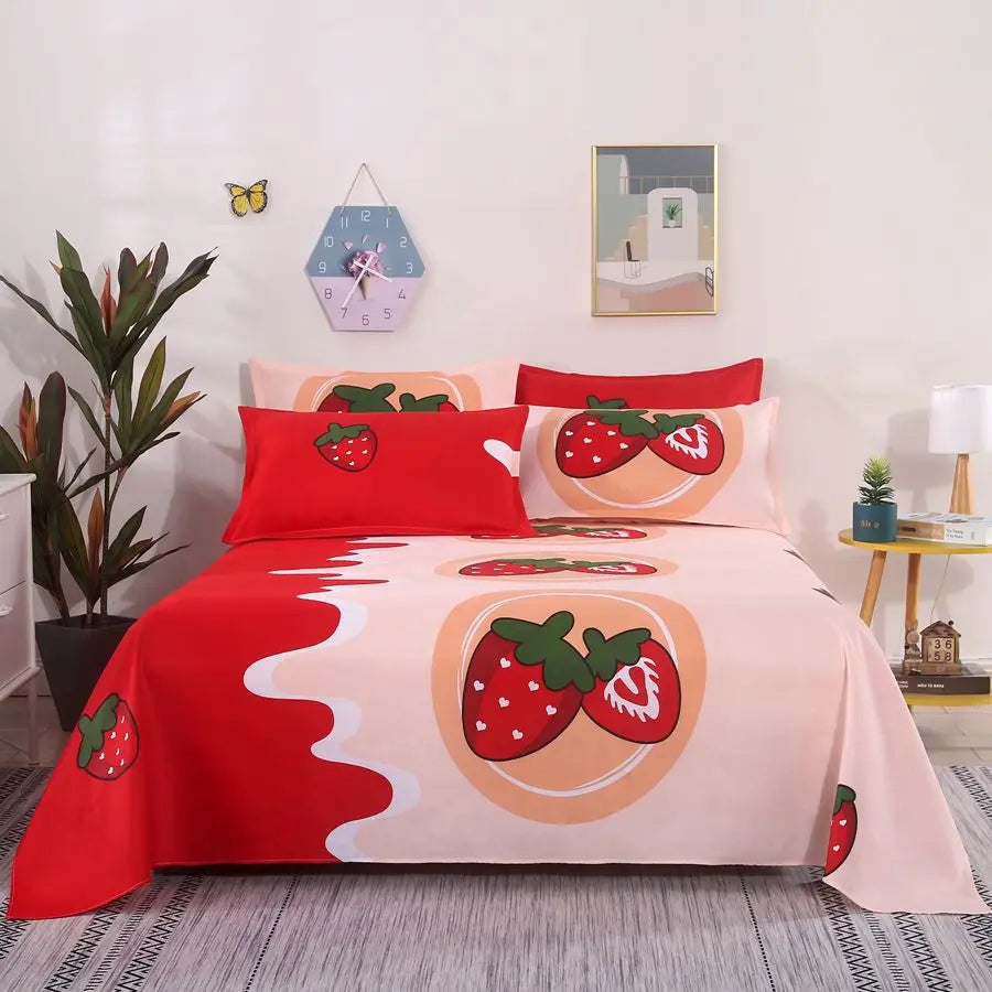 Modern Flat Bed Sheet – Home Textile Polyester Cotton Bedspread, Single to King (No Pillow Covers)