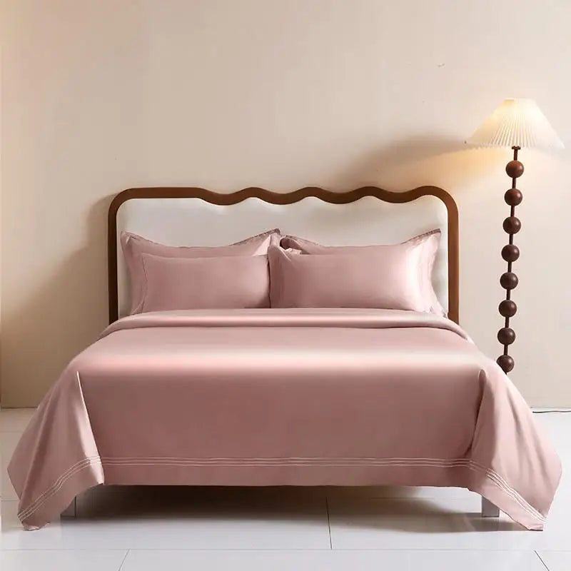 CasaLumora 1000TC Egyptian Cotton White Duvet Cover Set – Soft, Breathable Bedding with Silver Embroidery Border (1 Duvet Cover + 2 Pillow Shams)