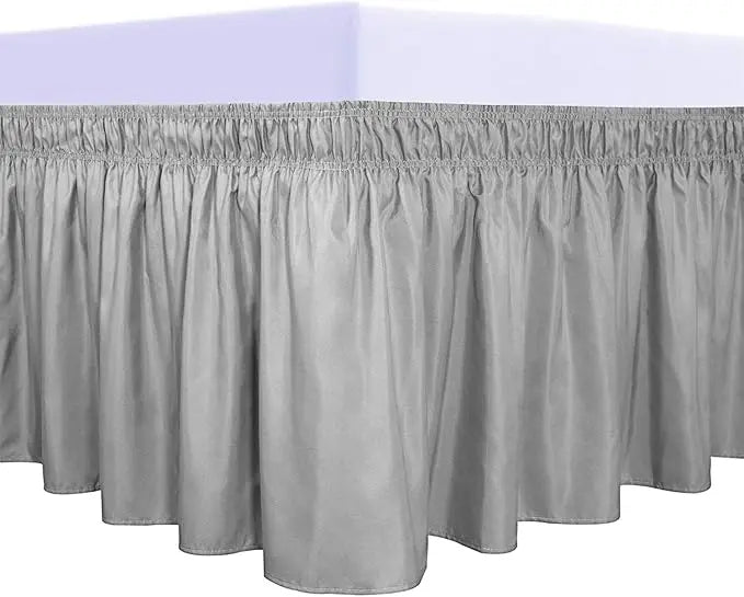 CasaLumora Easy-Care Ruffled Bed Skirt – Microfiber, Drop Length in White, Black, Grey, Wrinkle-Free for Dorm or Home