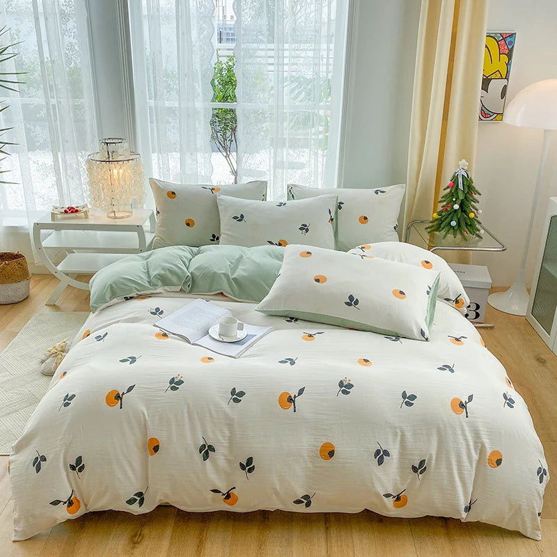 CasaLumora Floral 3-Piece Duvet Cover Set – Soft Bedding with 2 Pillowcases, Without Padding