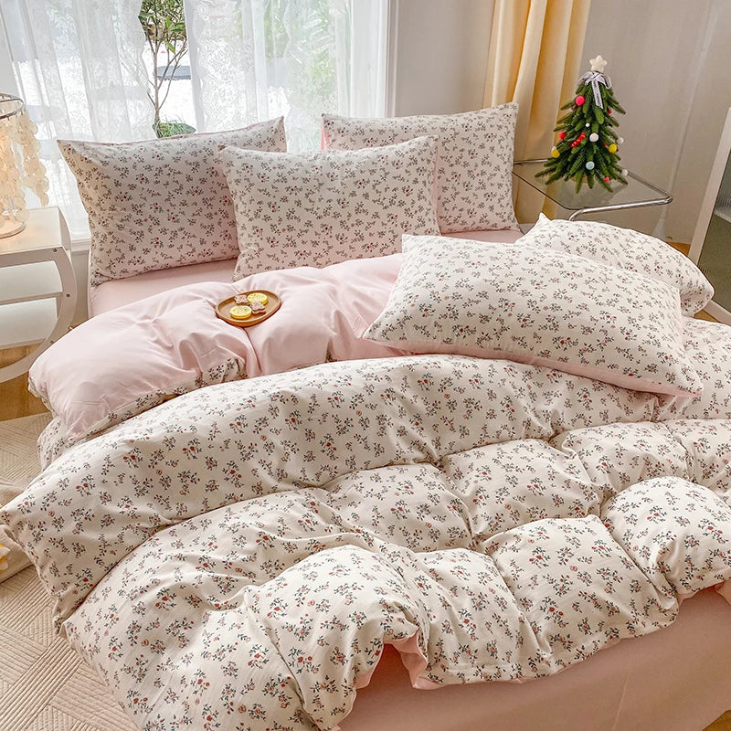 CasaLumora Floral 3-Piece Duvet Cover Set – Soft Bedding with 2 Pillowcases, Without Padding