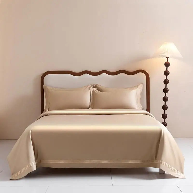 CasaLumora 1000TC Egyptian Cotton White Duvet Cover Set – Soft, Breathable Bedding with Silver Embroidery Border (1 Duvet Cover + 2 Pillow Shams)