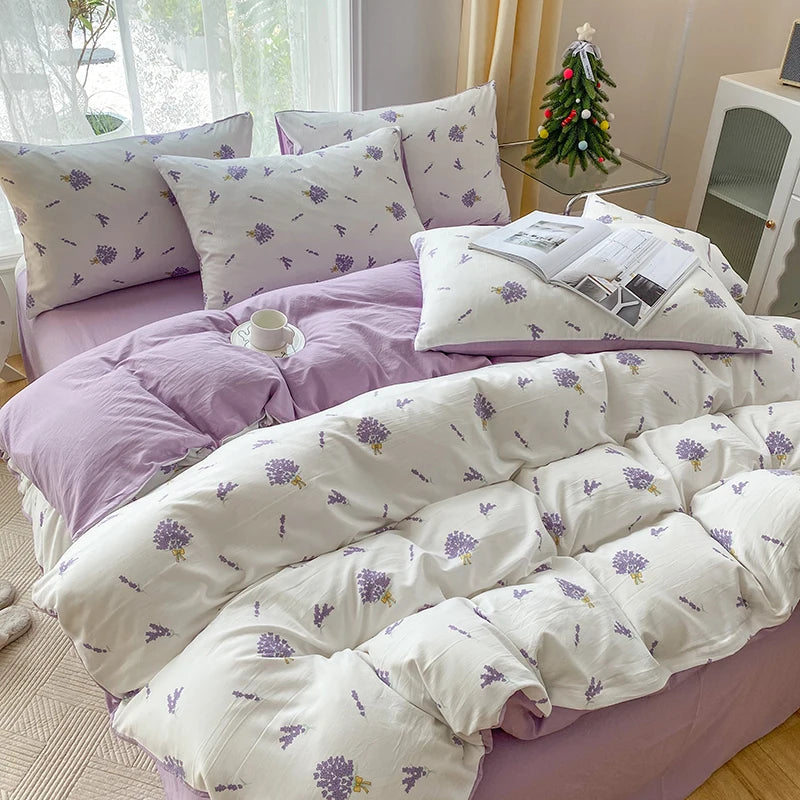 CasaLumora Floral 3-Piece Duvet Cover Set – Soft Bedding with 2 Pillowcases, Without Padding