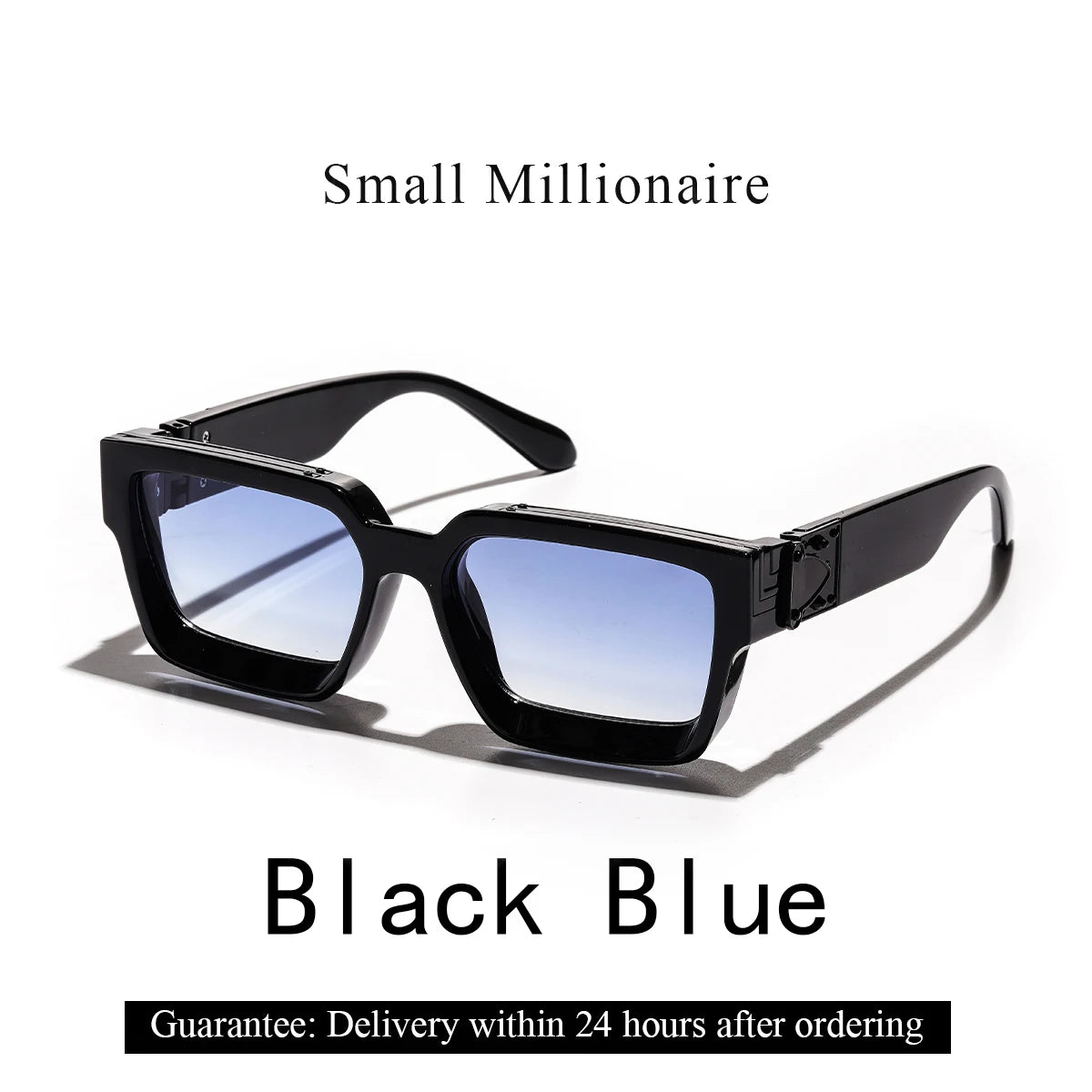 Ruiao Retro Black Millionaire Shades Luxury Sunglasses 2025 For Men Designer Famous Brand Square Sun Glasses Man Women Sunglass