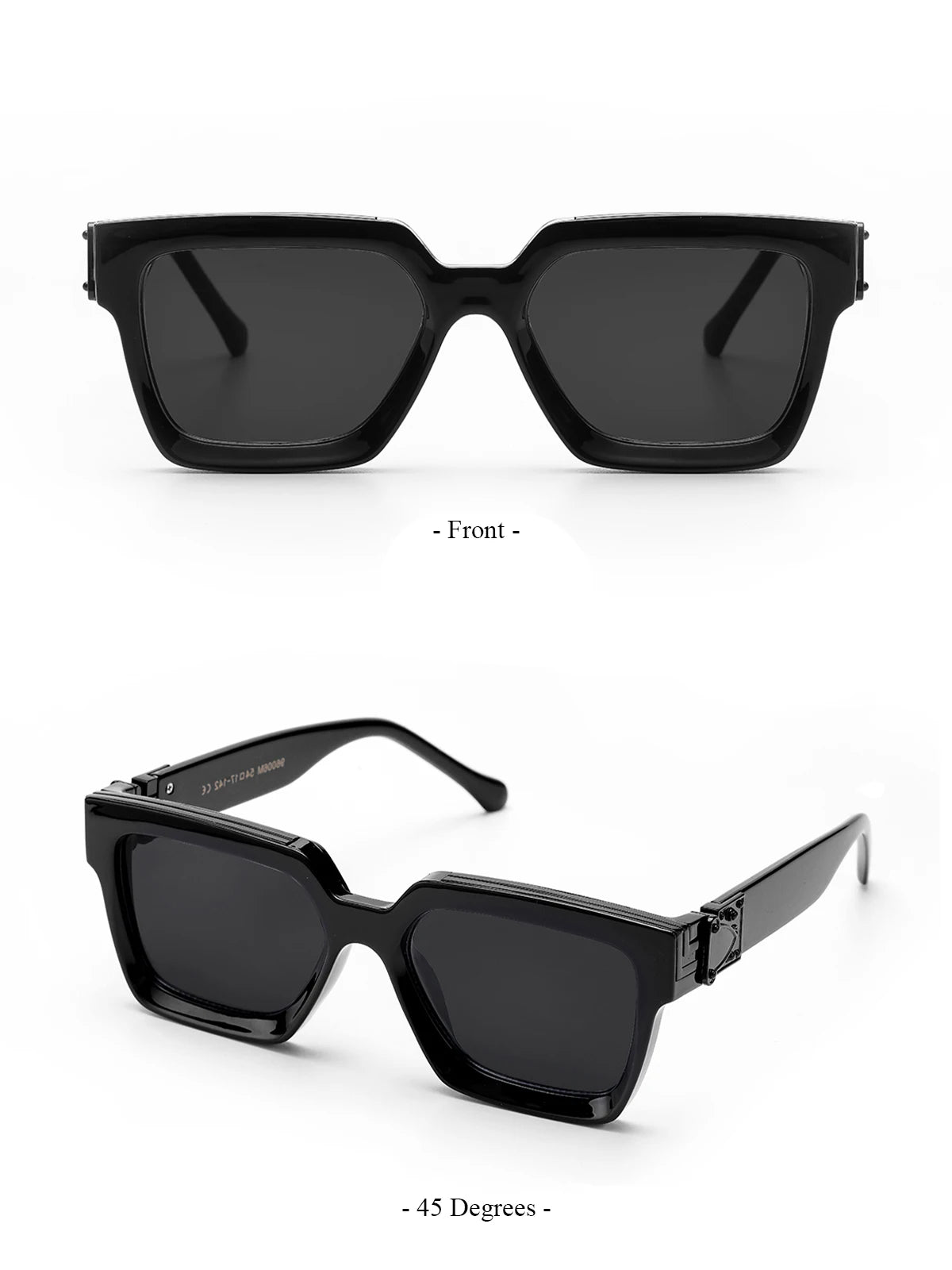 Ruiao Retro Black Millionaire Shades Luxury Sunglasses 2025 For Men Designer Famous Brand Square Sun Glasses Man Women Sunglass