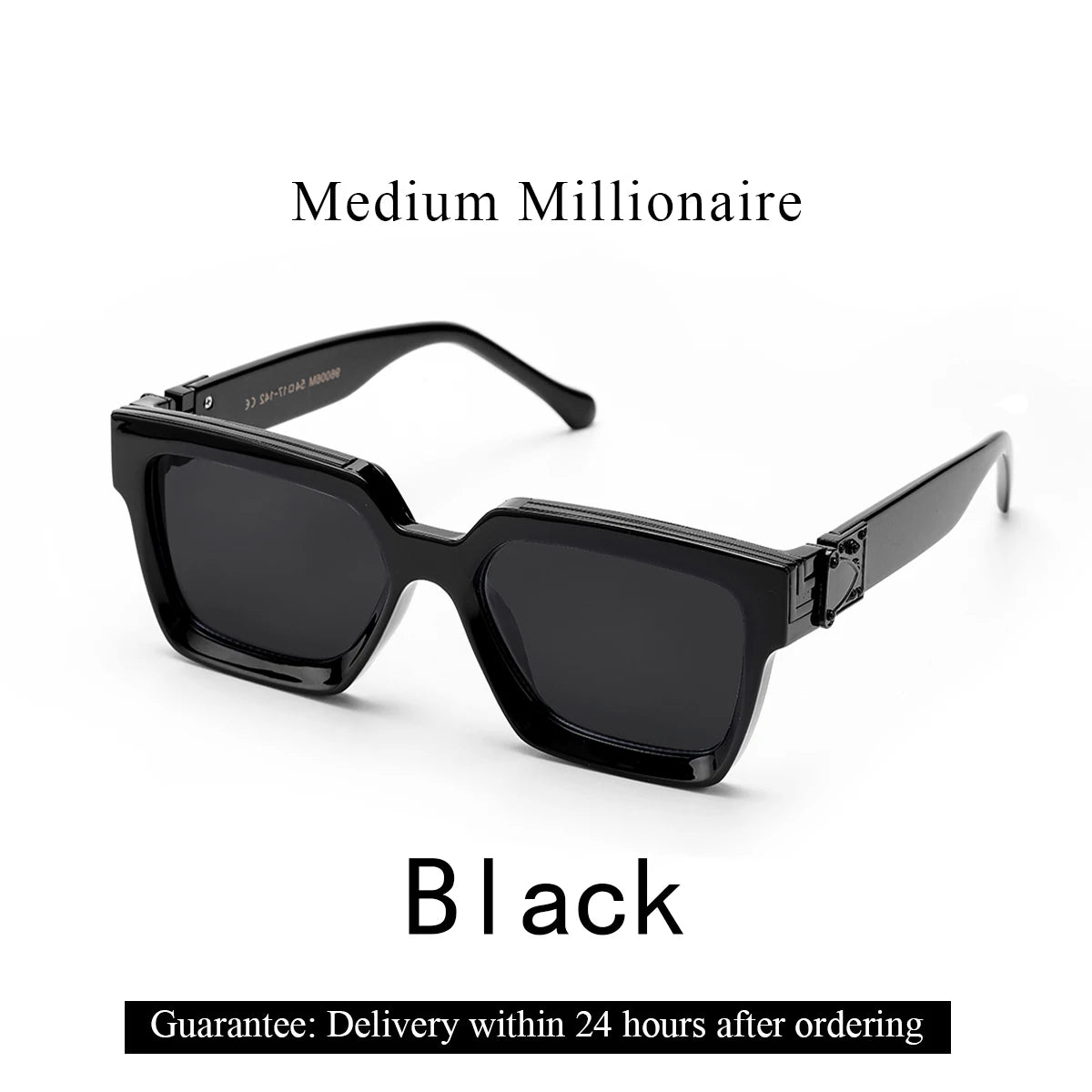 Ruiao Retro Black Millionaire Shades Luxury Sunglasses 2025 For Men Designer Famous Brand Square Sun Glasses Man Women Sunglass
