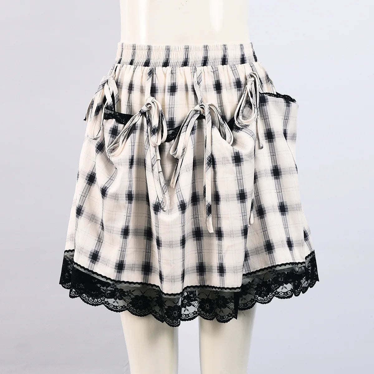 Cross-border Special Supply for 2025  New Products, Personalized Trend Contrasting Color Plaid,  Two-wear Skirt Women Cw84505