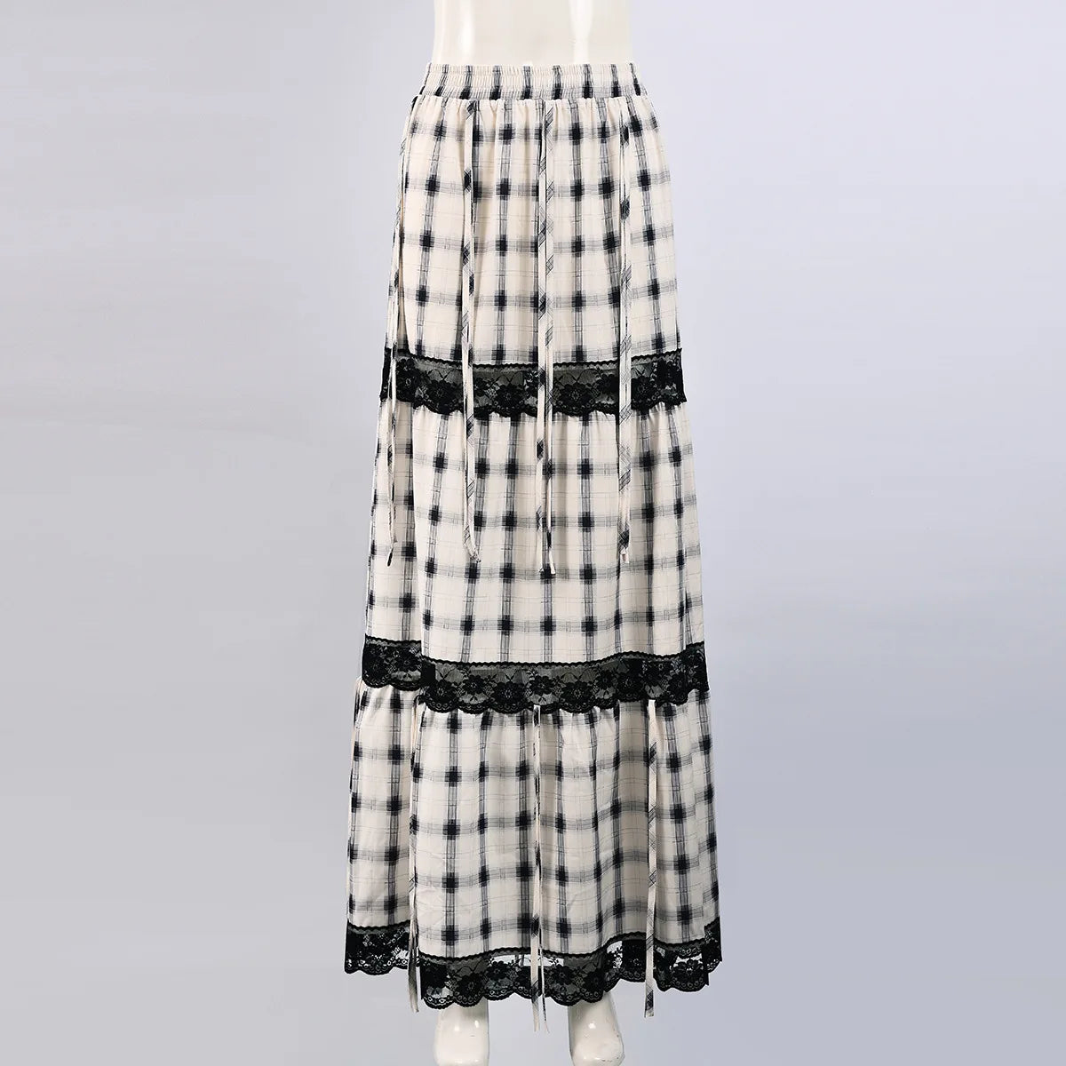 Cross-border Special Supply for 2025  New Products, Personalized Trend Contrasting Color Plaid,  Two-wear Skirt Women Cw84505