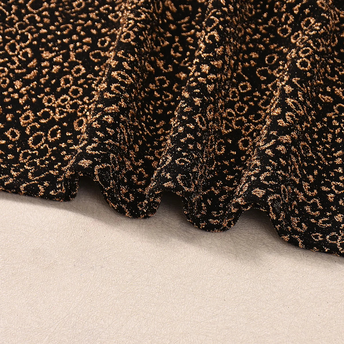 Cross-border 2025 autumn new product slim bag elastic hip bronzing leopard print European  American fishtail skirt women cw22543