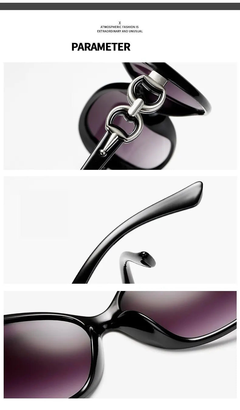 New Fashion Sunglasses Trend Large Frame Sunglasses Women Gradient Street Photo Glasses