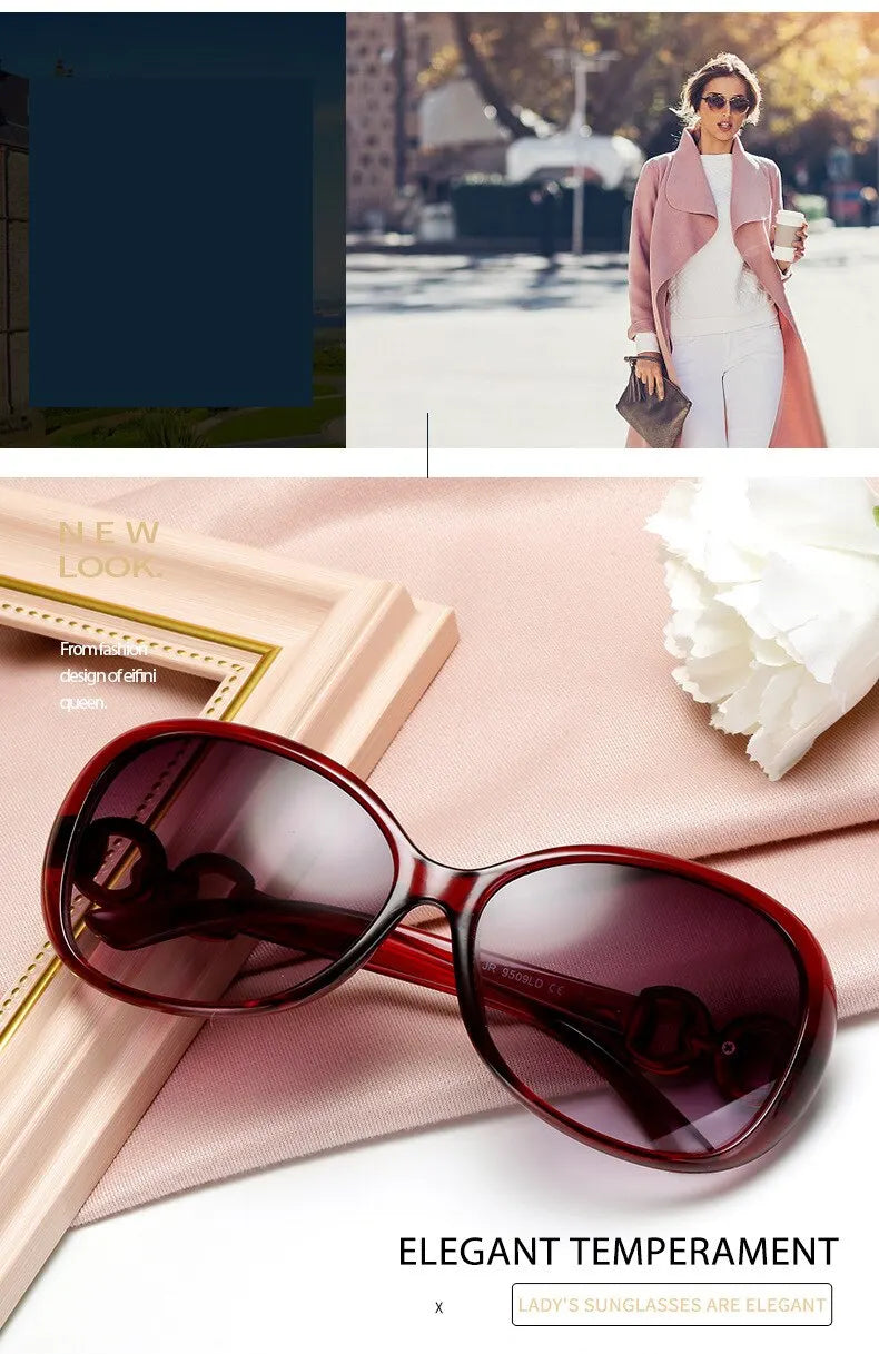 New Fashion Sunglasses Trend Large Frame Sunglasses Women Gradient Street Photo Glasses
