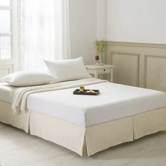 CasaLumora Home & Hotel Bed Skirt – Solid Color Bed Cover with Split Corners, Available in Twin, Full, Queen, and King Sizes