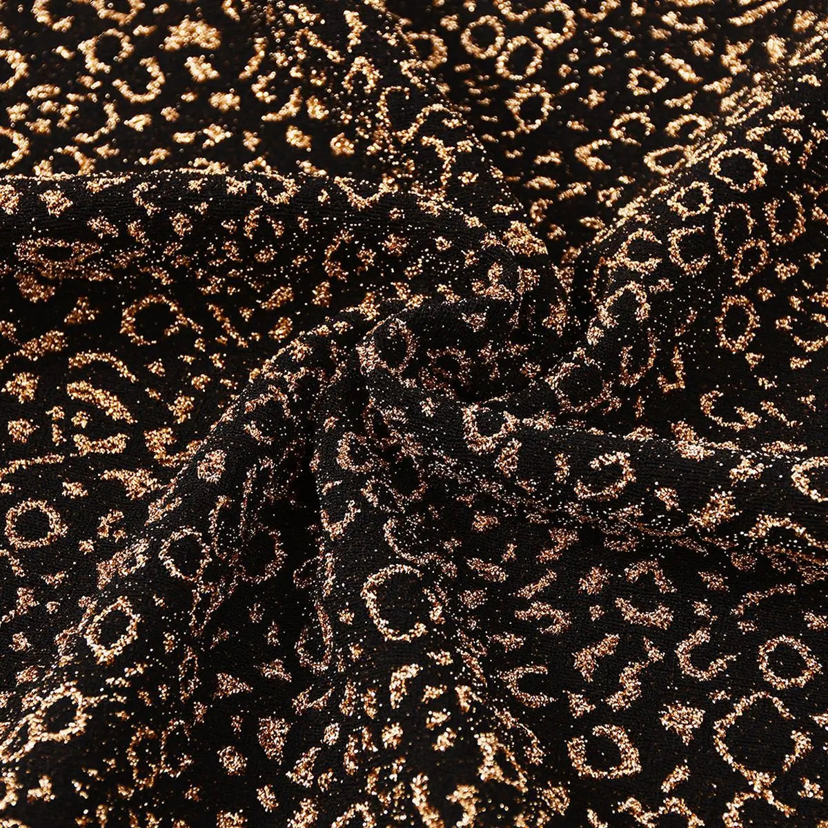 Cross-border 2025 autumn new product slim bag elastic hip bronzing leopard print European  American fishtail skirt women cw22543